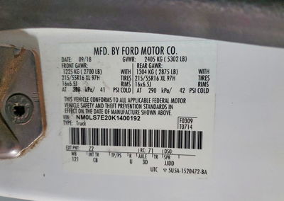 2019 Ford Transit Connect Xl, uszkodzenie: Przód, Copart lot 55656506, zdjęcie 12 z 14