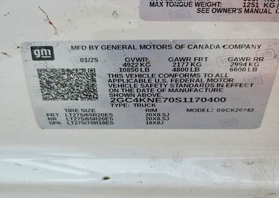 2025 Chevrolet Silverado K2500 Heavy Duty Lt, uszkodzenie: Przód, Copart lot 56677316, zdjęcie 10 z 12