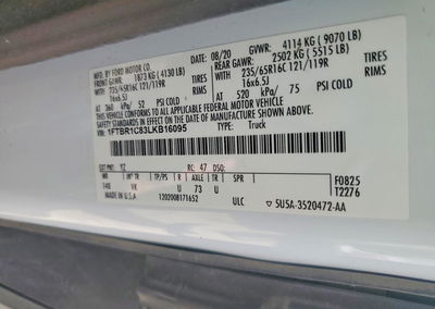 2020 Ford Transit T-250, daño Frontal, Copart lote 60806486, foto 13 de 13