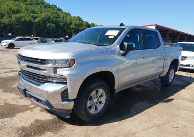 2022 Chevrolet Silverado 1500 Ltd 4wd  Short Bed Lt, пошкодження: Правий перед, Iaai лот 45344645, фото 2 з 16
