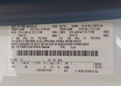 2023 Ford Transit-250, пошкодження: Transmission Damage, Iaai лот 45710894, фото 9 з 16