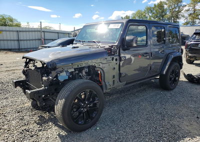 2021 Jeep Wrangler Unlimited Sahara 4xe, daño Frontal, Copart lote 63000116