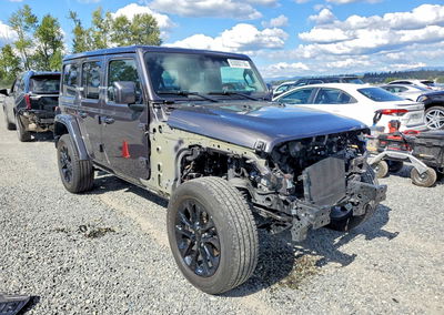 2021 Jeep Wrangler Unlimited Sahara 4xe, daño Frontal, Copart lote 63000116, foto 4 de 14