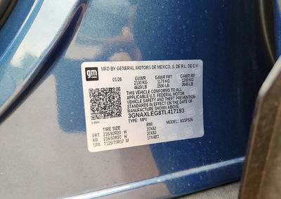 2026 Chevrolet Equinox Rs, daño Frontal, Copart lote 54548766, foto 13 de 15