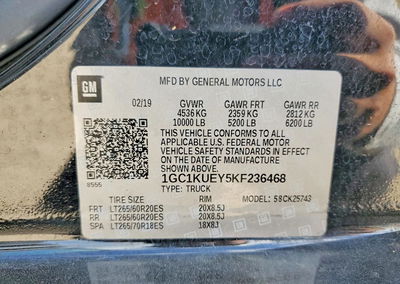 2019 Chevrolet Silverado K2500 High Country, Water/Flood damage, Copart lot 62288206, photo 12 of 12
