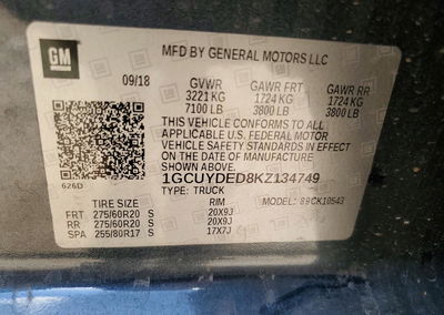 2019 Chevrolet Silverado K1500 Lt, Rear End damage, Copart lot 56121526, photo 12 of 12