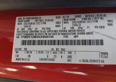 2019 Ford Transit-150 Xl/xlt, uszkodzenie: Normal Wear & Tear, Iaai lot 45482086, zdjęcie 9 z 16