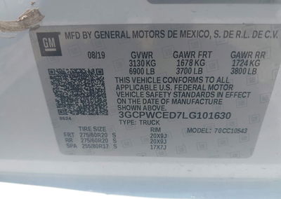 2020 Chevrolet Silverado 1500 2wd  Short Bed Lt, uszkodzenie: Przód, Iaai lot 45398964, zdjęcie 9 z 16