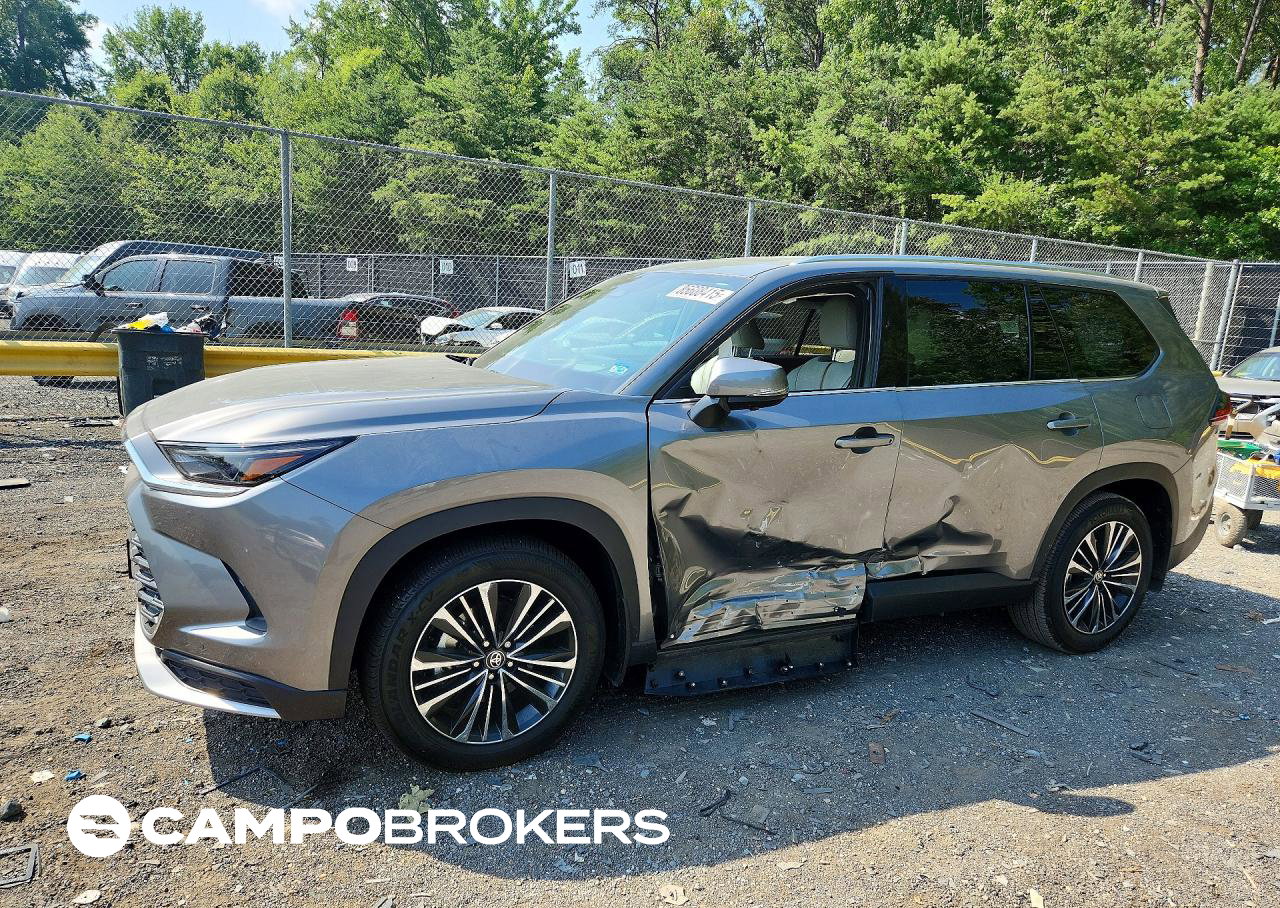 2026 Toyota Grand Highlander Hybrid Max Platinum, пошкодження: Бік, Copart лот 85608415