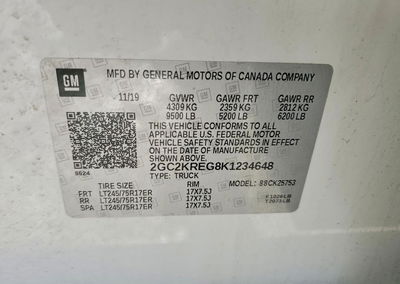 2019 Chevrolet Silverado K2500 Heavy Duty, Burn damage, Copart lot 79710605, photo 12 of 12
