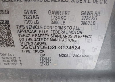 2020 Chevrolet Silverado 1500 4wd  Short Bed Lt, Front End damage, Iaai lot 44936310, photo 9 of 17