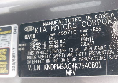 2019 Kia Sportage Lx, Front End damage, Iaai lot 45369662, photo 9 of 18