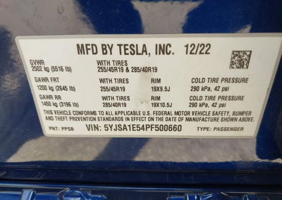 2023 Tesla Model S Dual Motor All-wheel Drive/standard Range, uszkodzenie: Lewy przód, Iaai lot 45502222, zdjęcie 9 z 21
