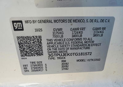 2026 Gmc Sierra K1500 Elevation-l, uszkodzenie: Przód, Copart lot 52182006, zdjęcie 13 z 15