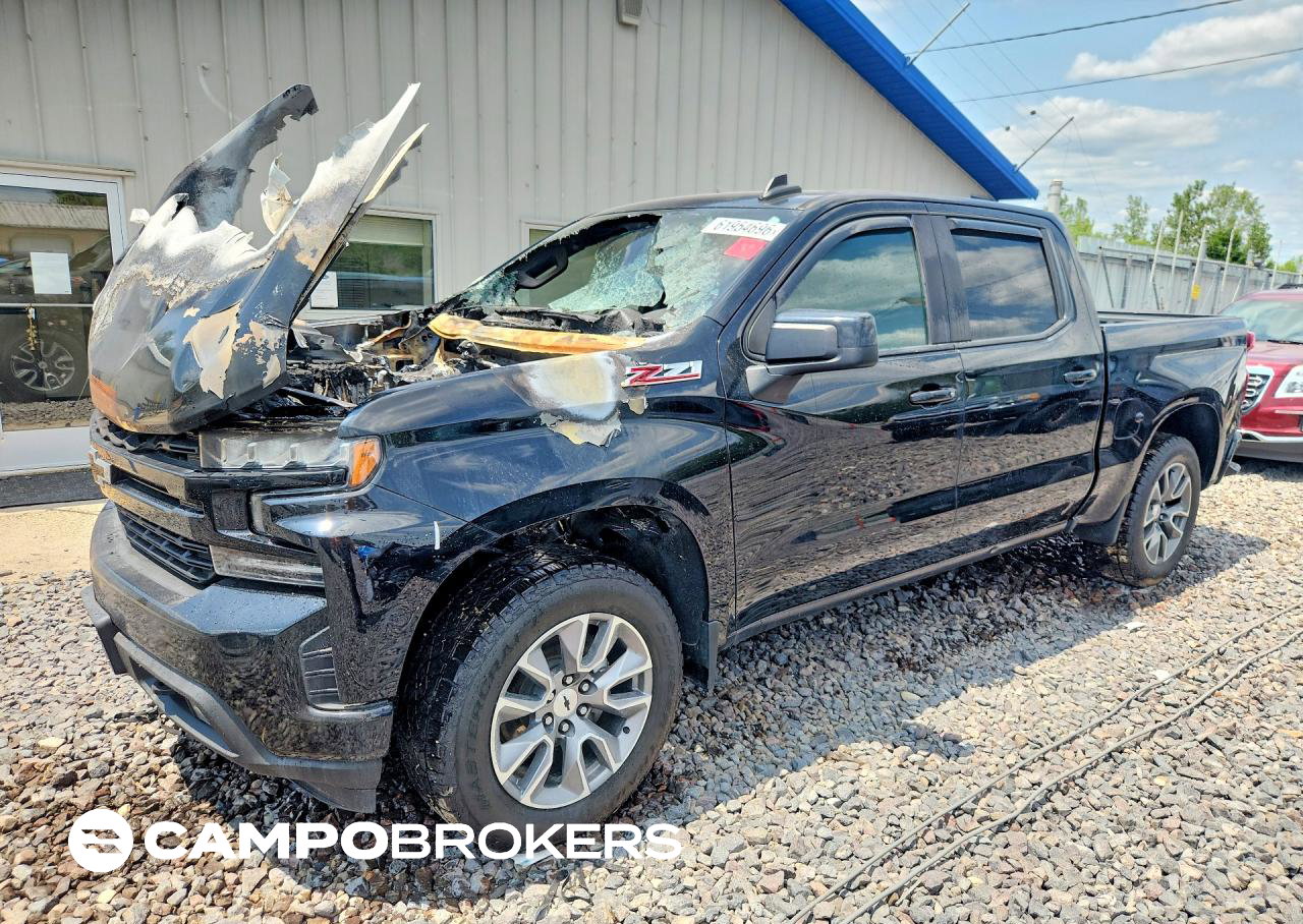 2019 Chevrolet Silverado K1500 Rst, uszkodzenie: Burn - Engine, Copart lot 61954696