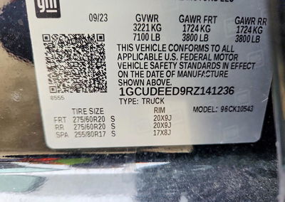 2024 Chevrolet Silverado K1500 Rst, uszkodzenie: Przód, Copart lot 60014236, zdjęcie 12 z 14