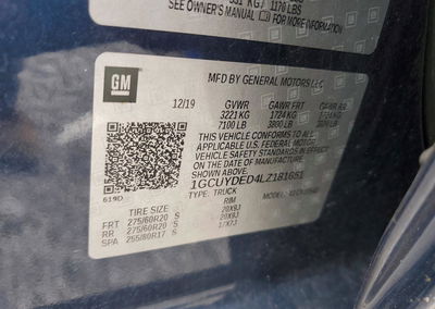 2020 Chevrolet Silverado K1500 Lt, uszkodzenie: Tył, Copart lot 55894096, zdjęcie 12 z 12