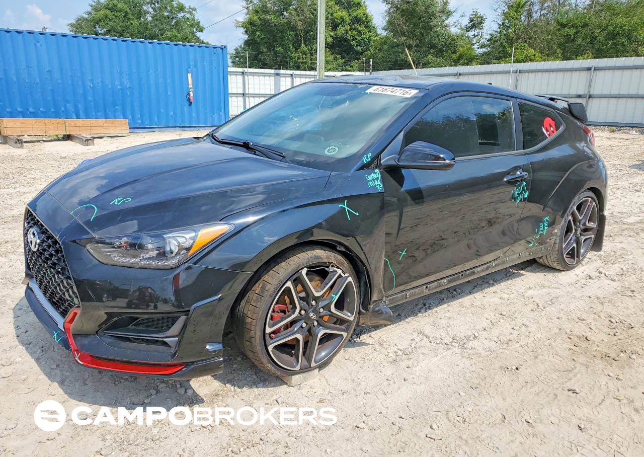 2020 Hyundai Veloster N Base, daño Frontal, Copart lote 61674716