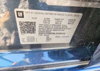 2020 Chevrolet Silverado K1500 Lt, uszkodzenie: Przód, Copart lot 60801646, zdjęcie 12 z 12