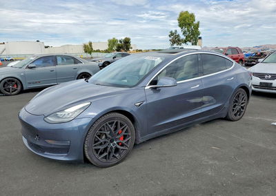 2020 Tesla Model 3, daño Techo, Copart lote 61539206