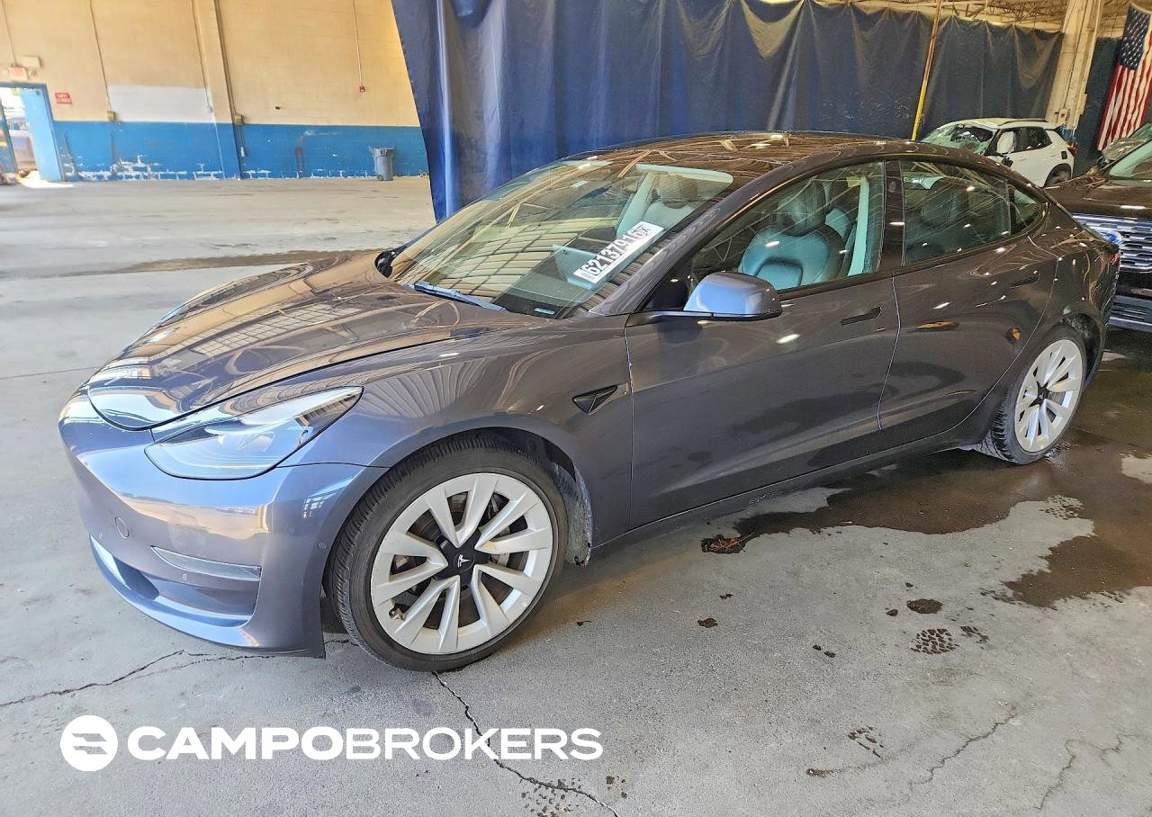 2022 Tesla Model 3, daño Mecánico, Copart lote 62137916