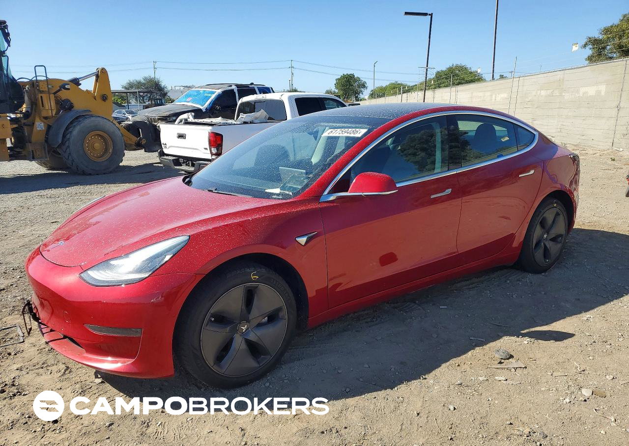 2020 Tesla Model 3, daño Abolladuras/rayones menores, Copart lote 61759486
