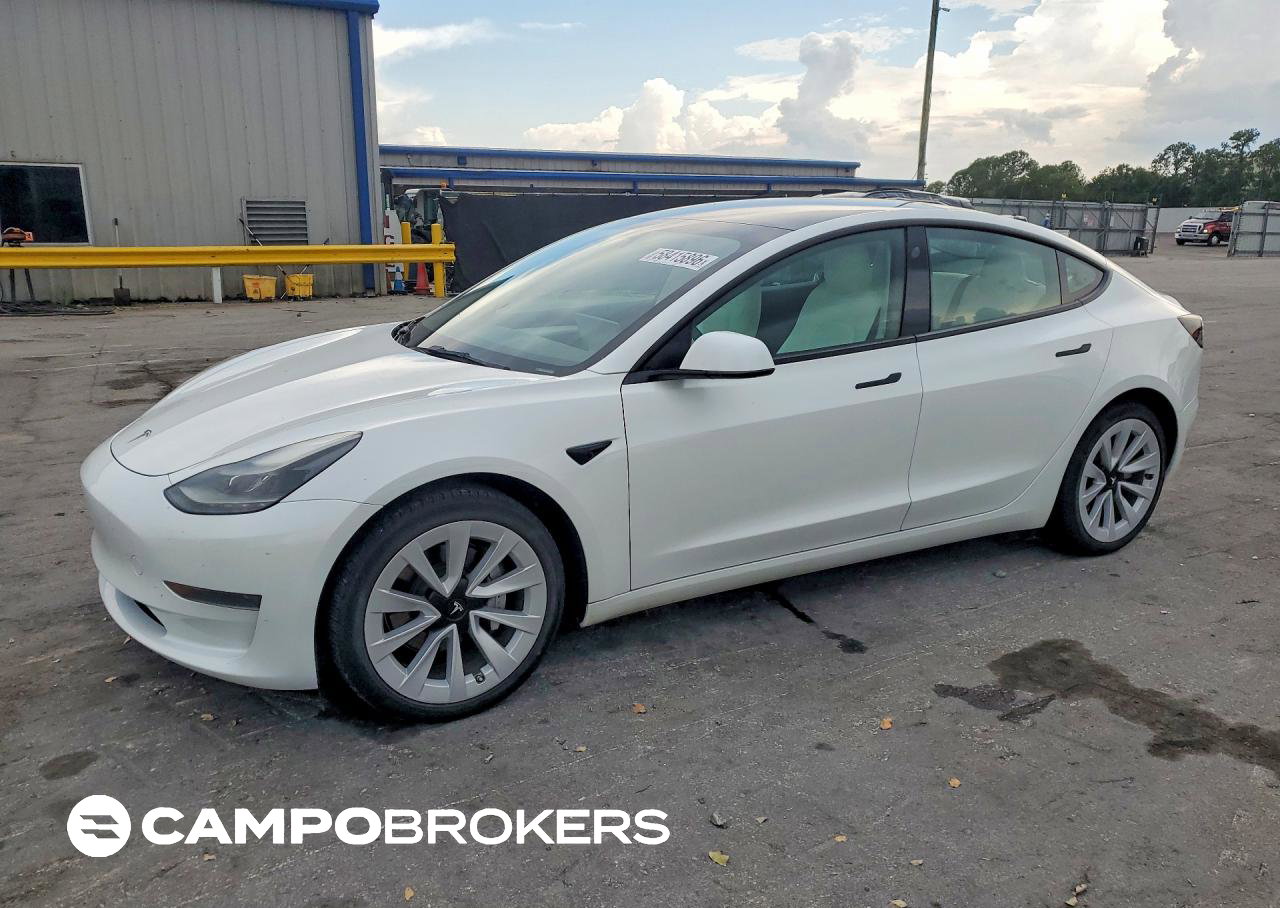 2023 Tesla Model 3, daño Lateral, Copart lote 58415896