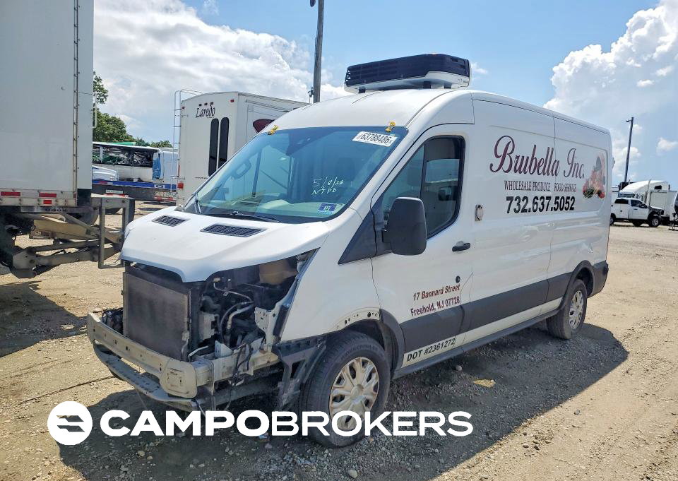 2019 Ford Transit T- - Refrigerated Delivery Van, Front End damage, Copart lot 63788486
