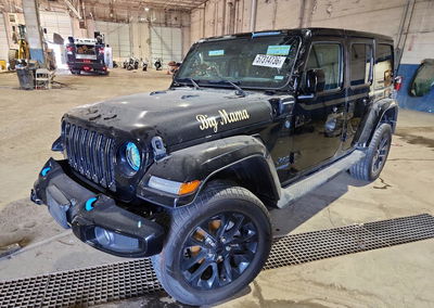 2021 Jeep Wrangler Unlimited Sahara 4xe, daño Frontal, Copart lote 57314736