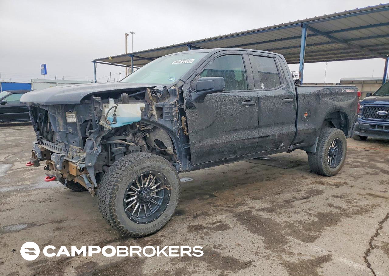 2019 Chevrolet Silverado K1500 Trail Boss Custom, Front End damage, Copart lot 51970066
