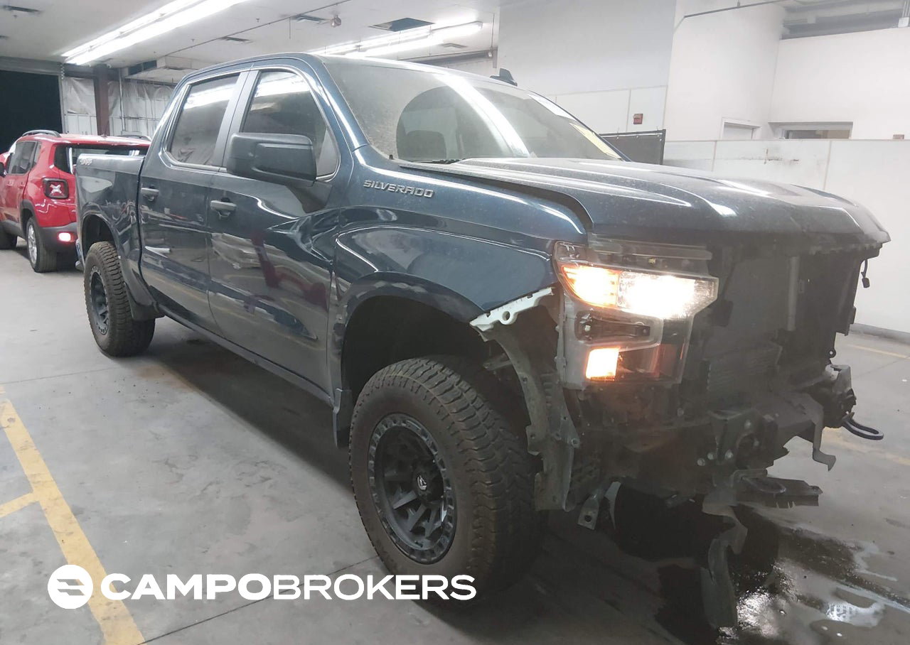 2022 Chevrolet Silverado 1500 4wd  Short Bed Custom, Front End damage, Iaai lot 45595522