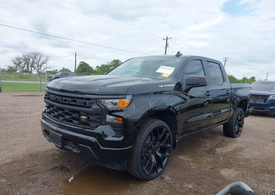 2024 Chevrolet Silverado 1500 2wd  Short Bed Custom, Rear damage, Iaai lot 44937447, photo 2 of 6