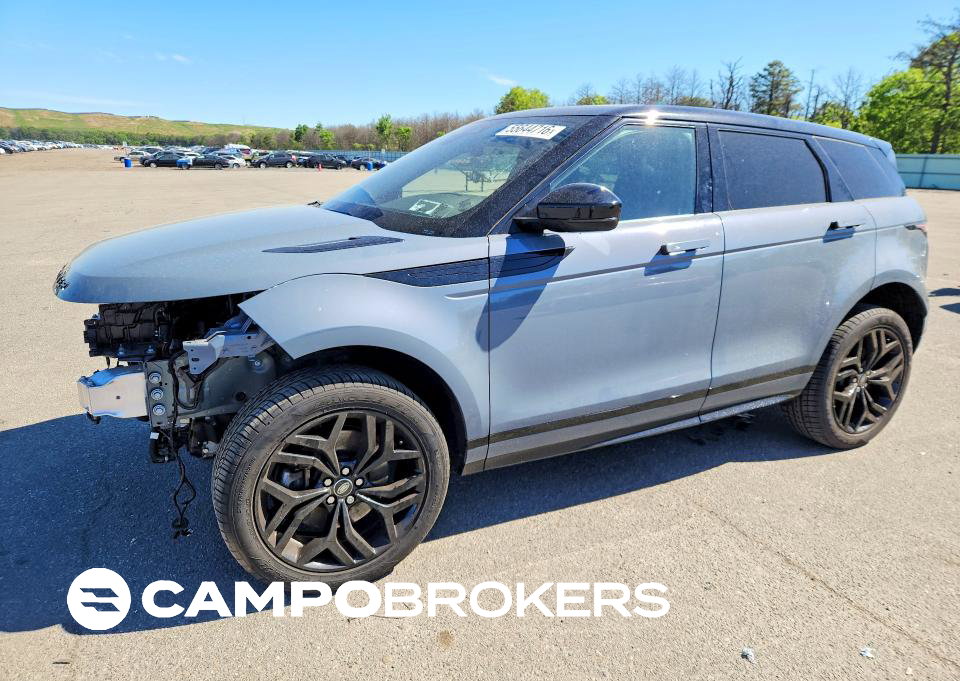 2023 Land Rover Range Rover Evoque R-dynamic Se, Front End damage, Copart lot 55644716