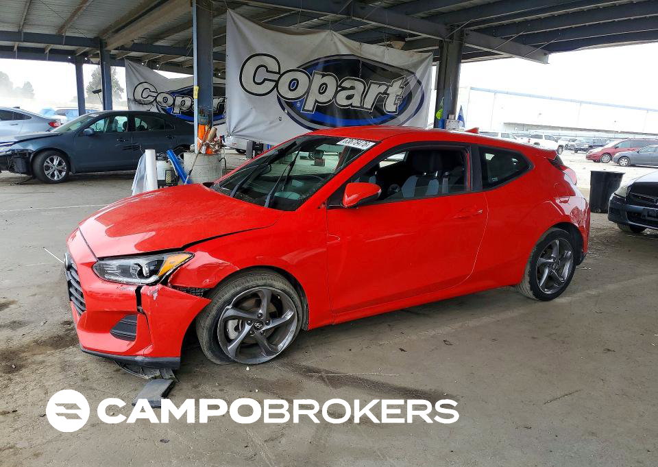 2019 Hyundai Veloster 2.0l, daño Frontal, Copart lote 63678476