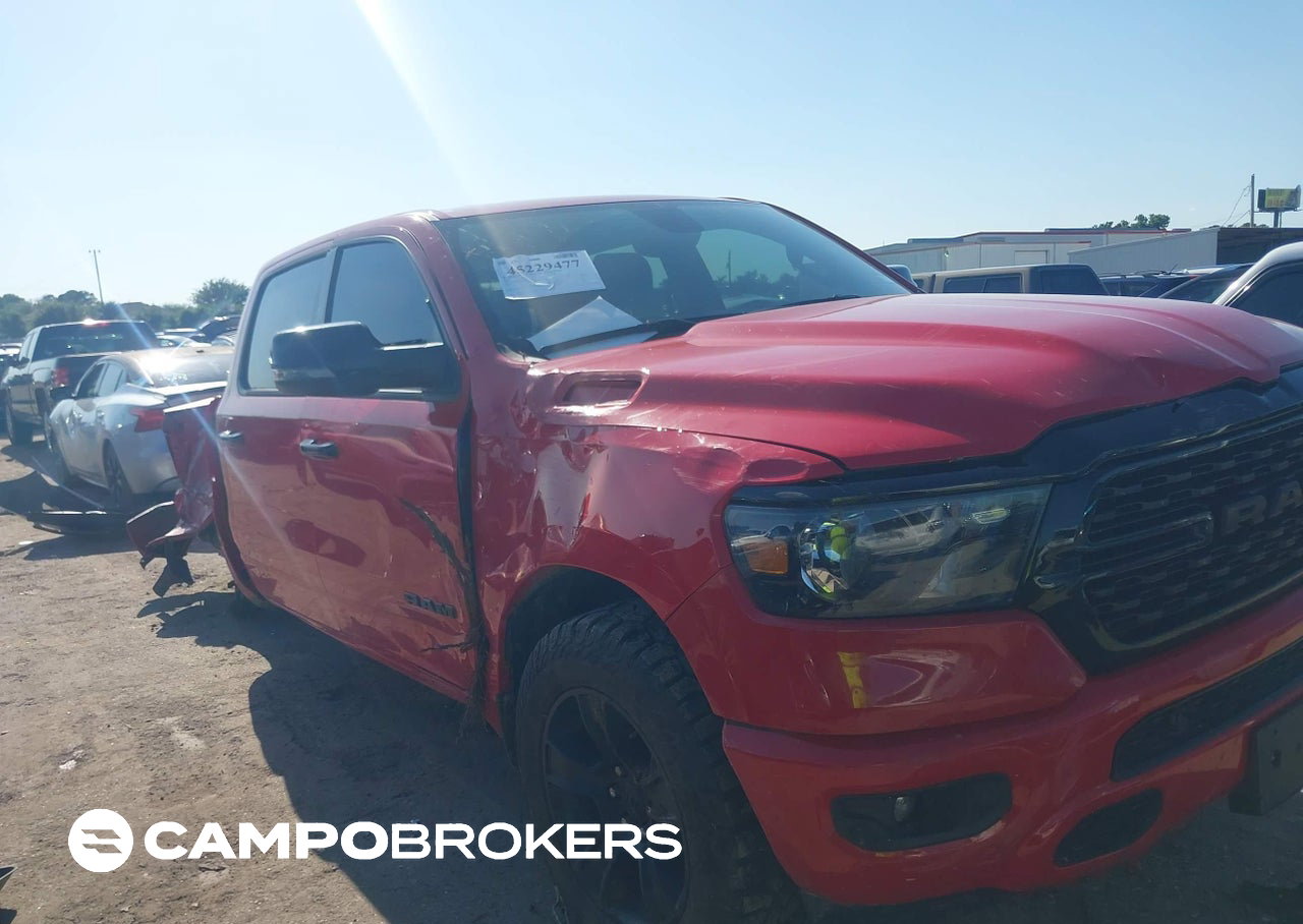 2023 Ram 1500 Lone Star  4x4 5'7 Box, daño Trasero derecho, Iaai lote 45229477