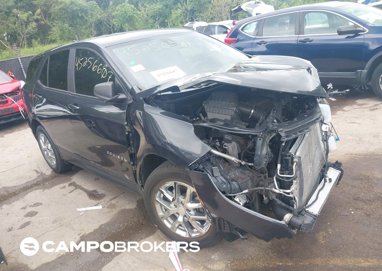2022 Chevrolet Equinox Fwd Ls, Front End damage, Iaai lot 45256607