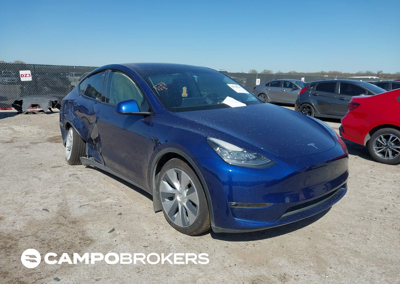 2022 Tesla Model Y Long Range Dual Motor All-wheel Drive, daño Trasero derecho, Iaai lote 44590824