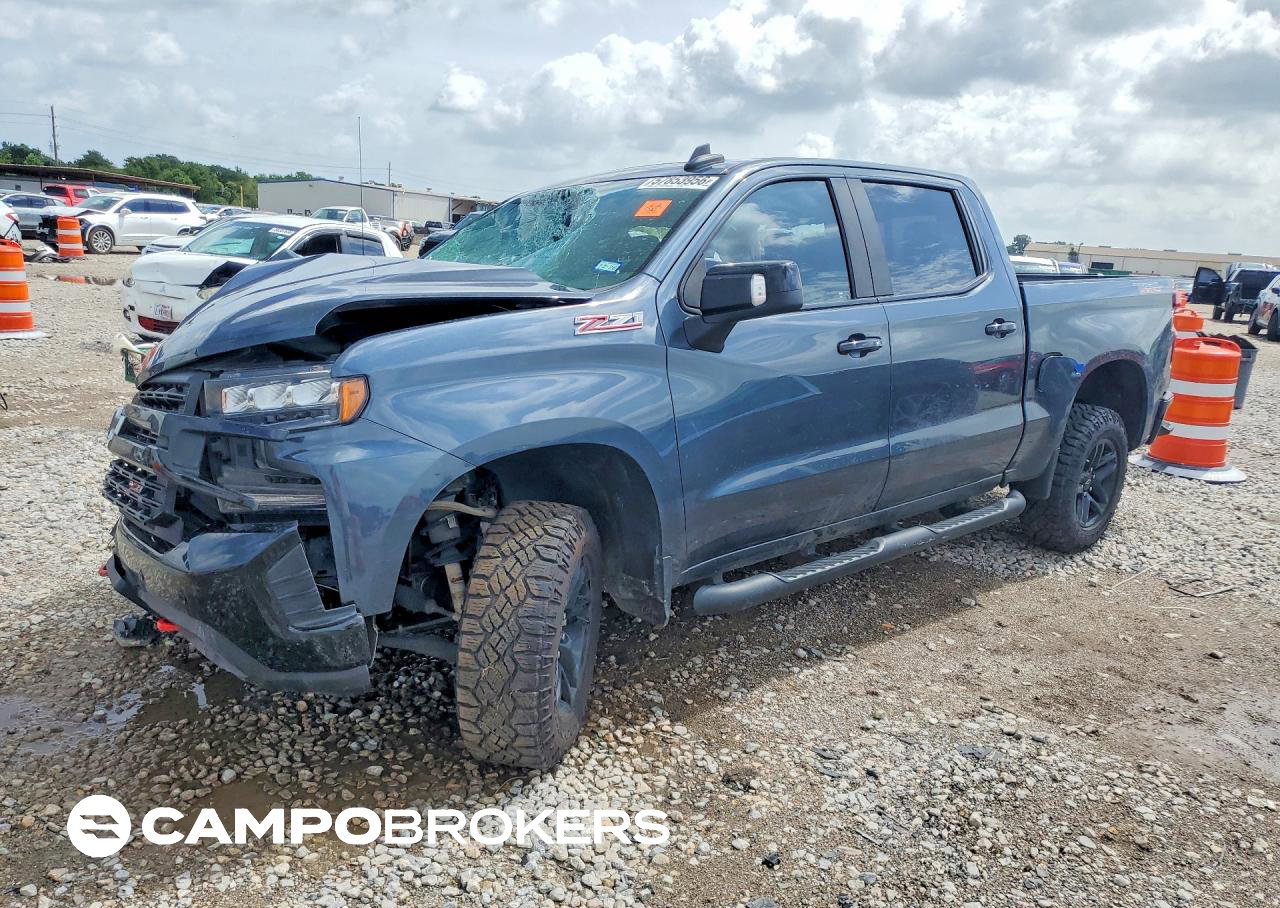 2021 Chevrolet Silverado K1500 Lt Trail Boss, daño Frontal, Copart lote 57853956