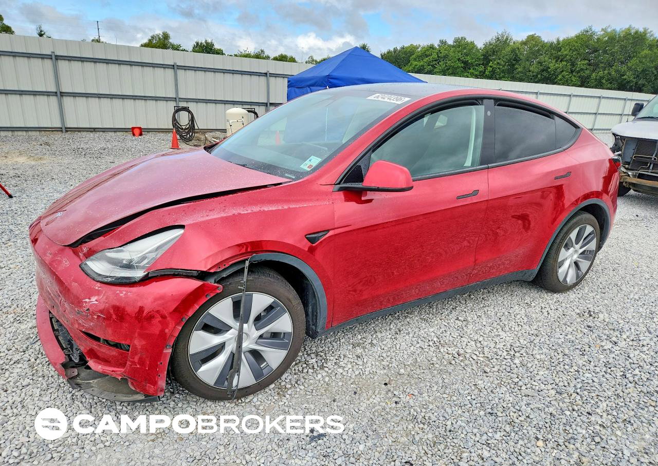 2022 Tesla Model Y, Front End damage, Copart lot 62424396