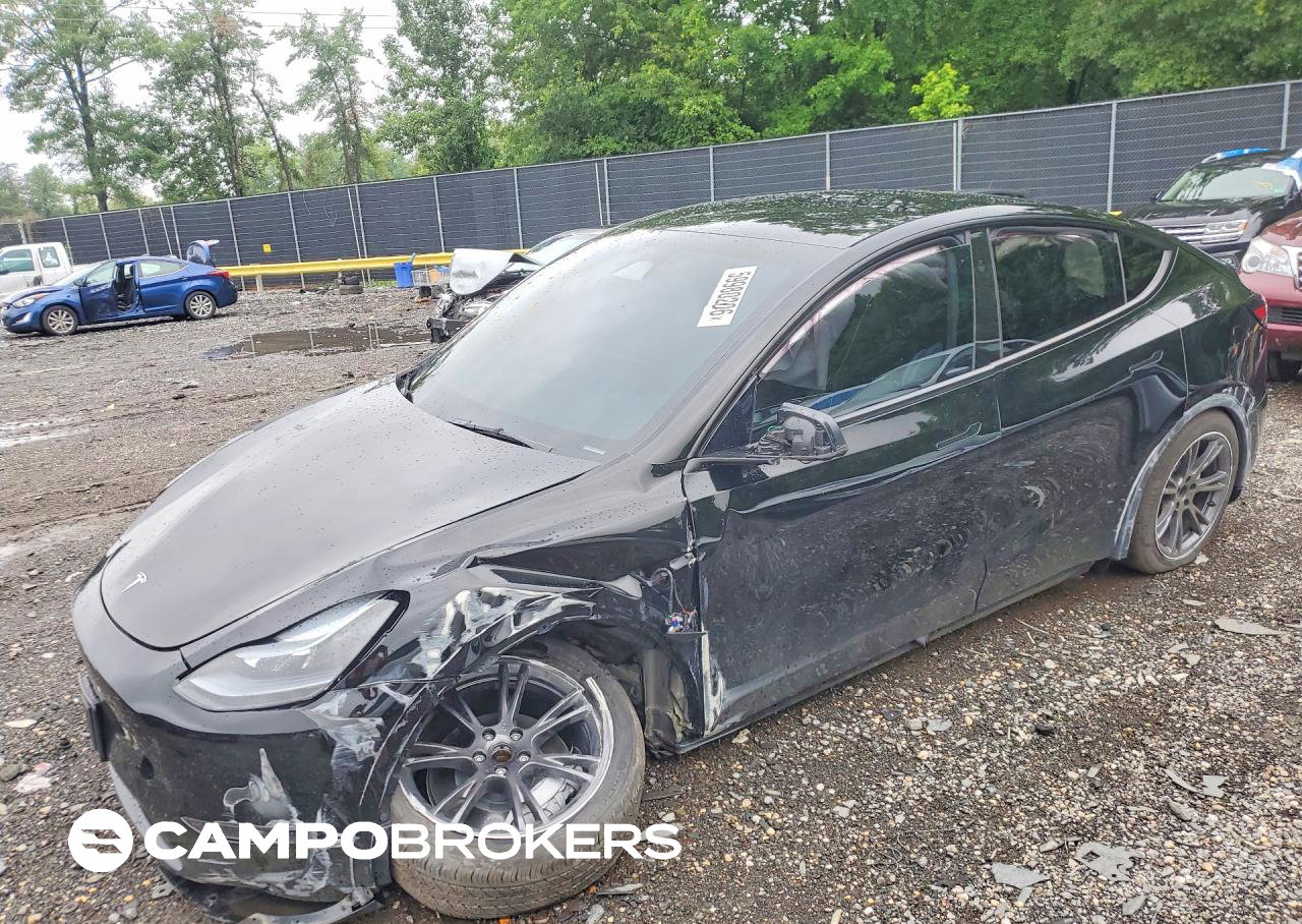 2025 Tesla Model Y, daño Frontal, Copart lote 59980206
