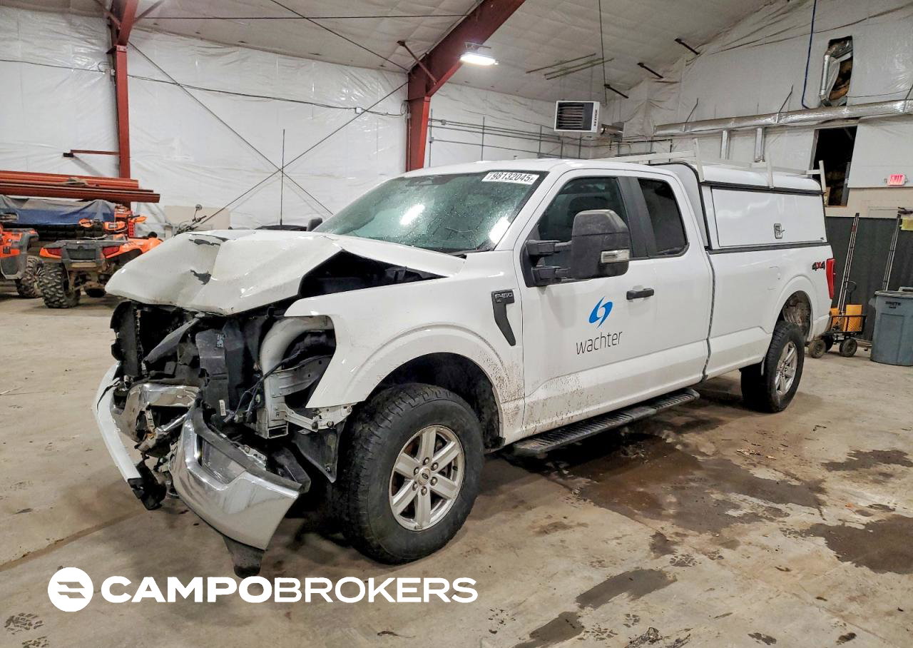 2023 Ford F150 Super Cab, Front End damage, Copart lot 98132045