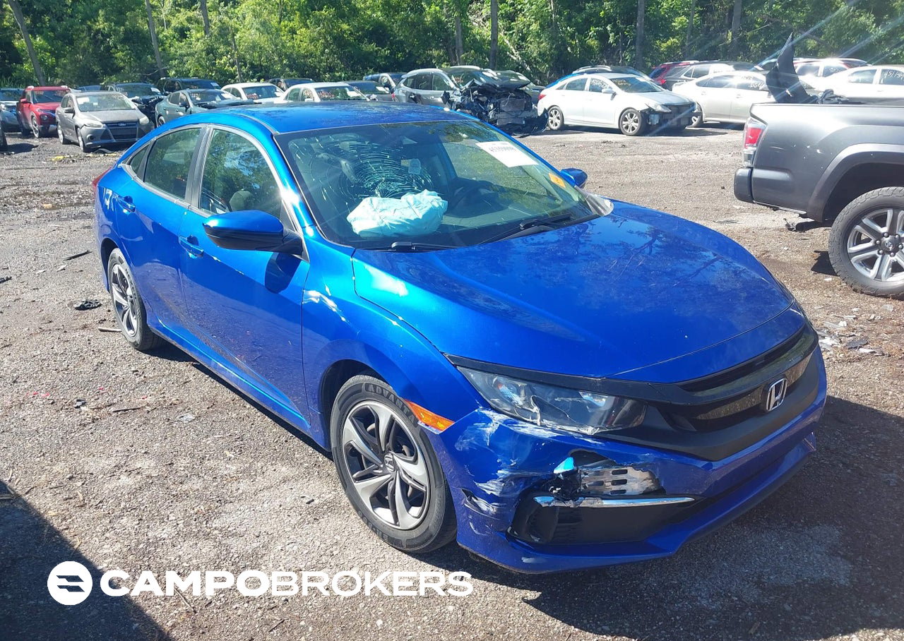 2020 Honda Civic Lx, daño Frontal derecho, Iaai lote 45359098