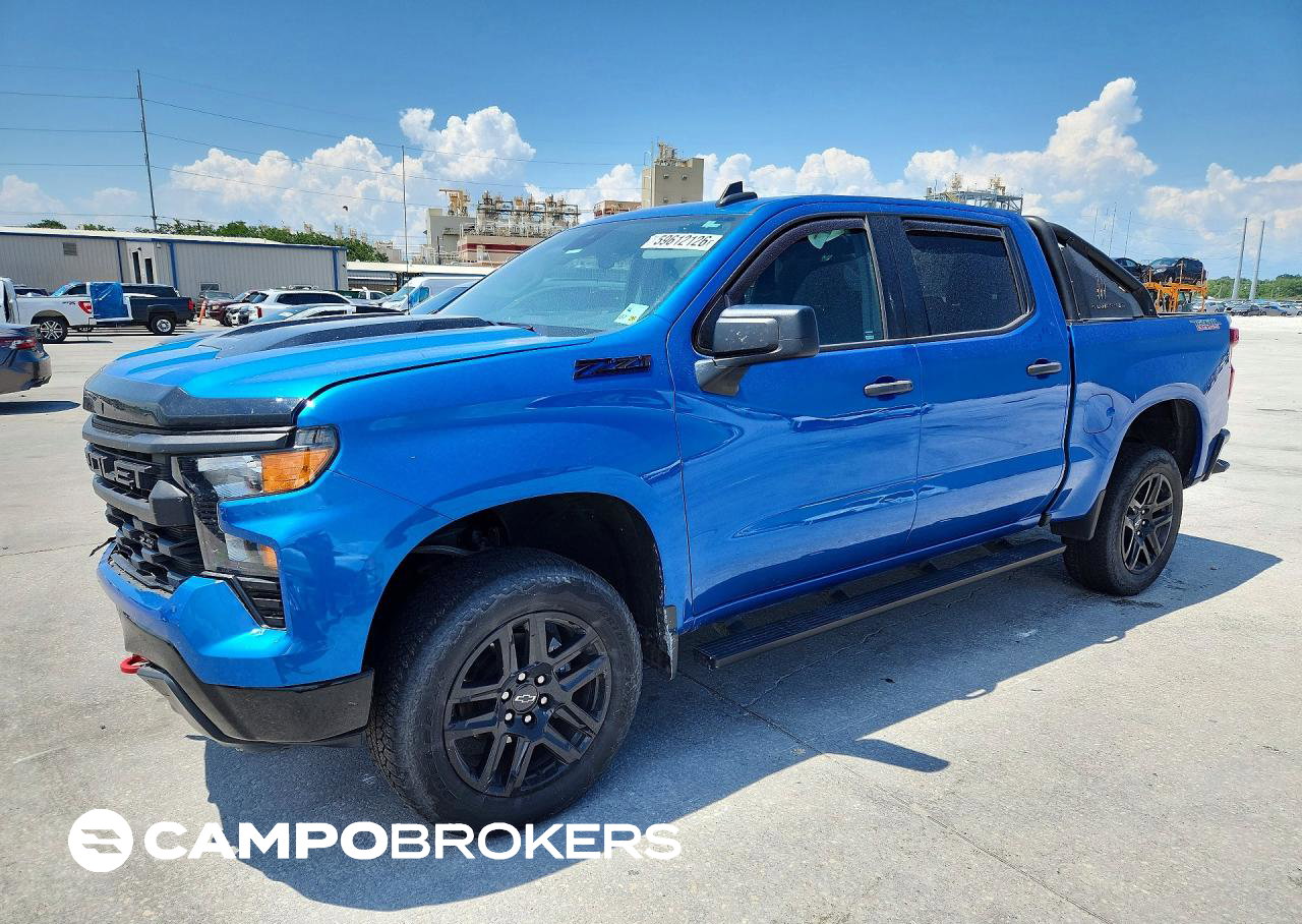 2023 Chevrolet Silverado K1500 Trail Boss Custom, Front End damage, Copart lot 59612126