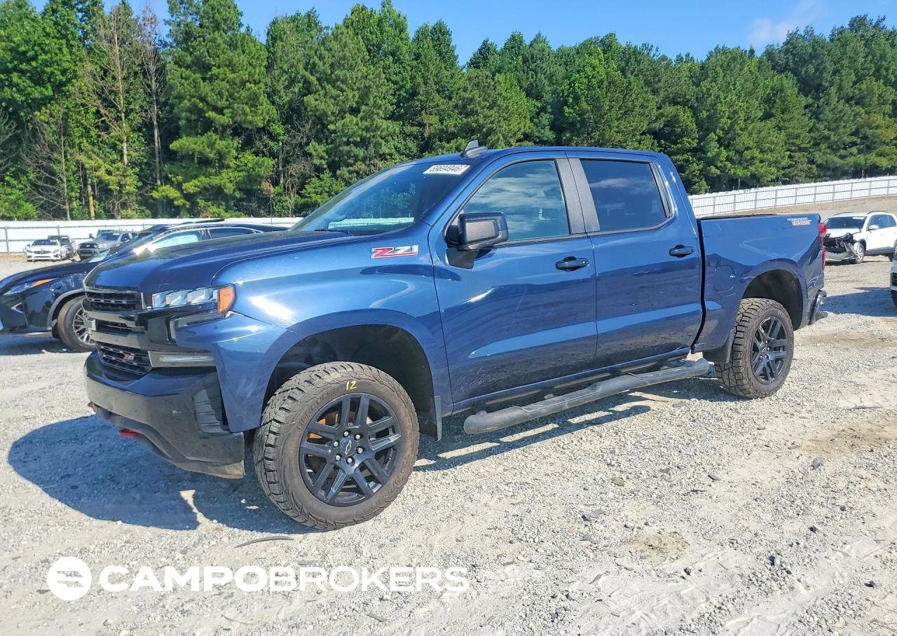 2021 Chevrolet Silverado K1500 Lt Trail Boss, Front End damage, Copart lot 59694946