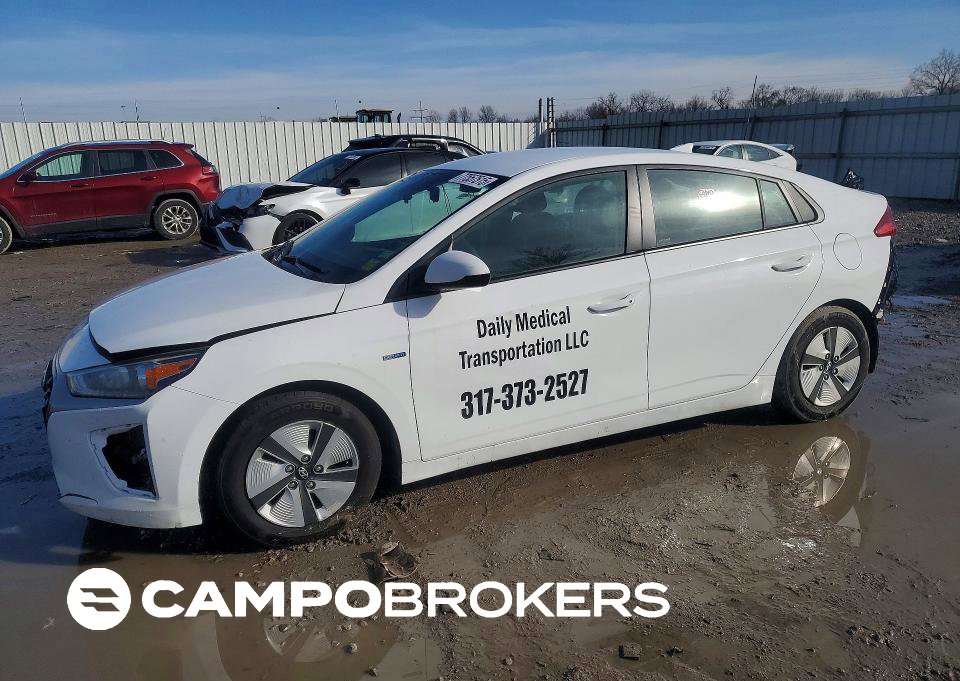 2020 Hyundai Ioniq Blue, daño Frontal, Copart lote 77557515