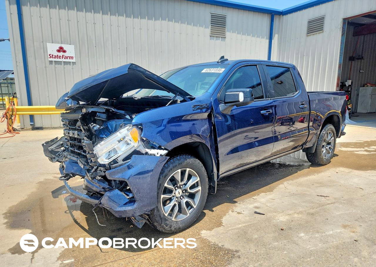 2023 Chevrolet Silverado K1500 Rst, Front End damage, Copart lot 62631896