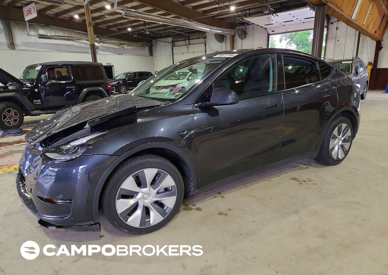 2024 Tesla Model Y, daño Frontal, Copart lote 59673796