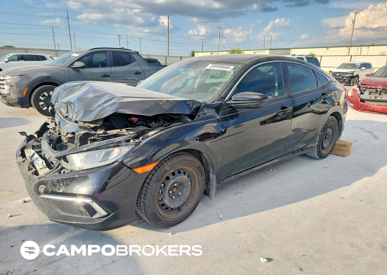 2020 Honda Civic Lx, daño Frontal, Copart lote 59898666