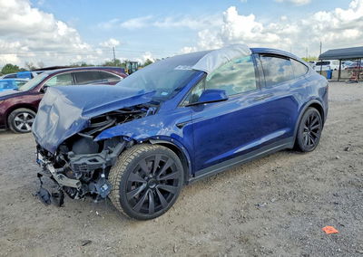 2022 Tesla Model X, Front End damage, Copart lot 47130786