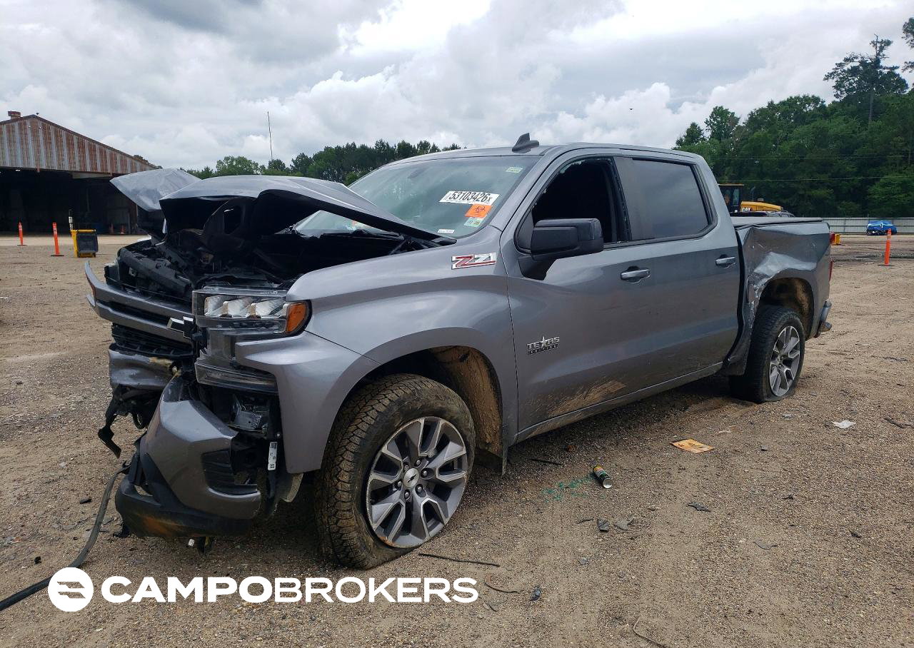 2021 Chevrolet Silverado K1500 Rst, Front End damage, Copart lot 53103426